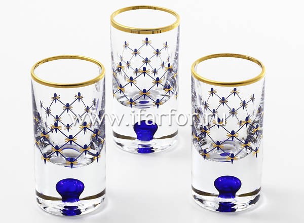 Shot-glass for vodka Cobalt net 6/6 European