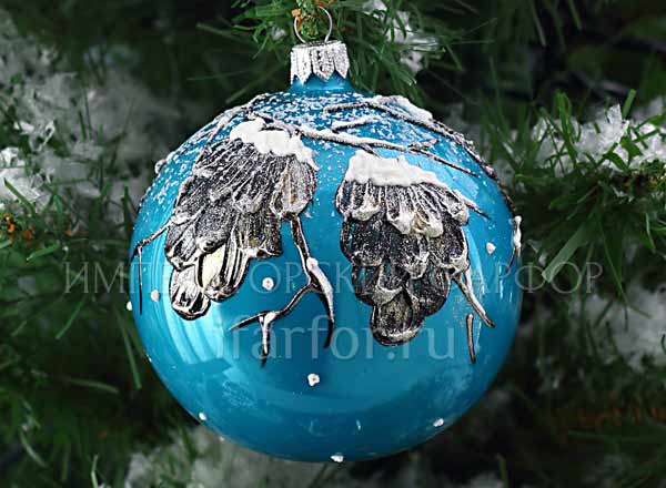 Елочная игрушка Шар Зеркальный лес