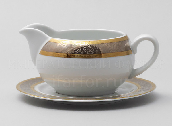 Sauceboat Wide platinum gold plated Opal