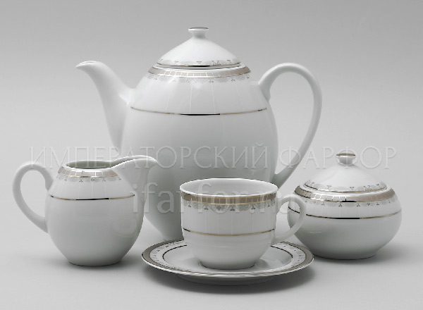 Coffee Set Platinum ribbon 6/17 Opal
