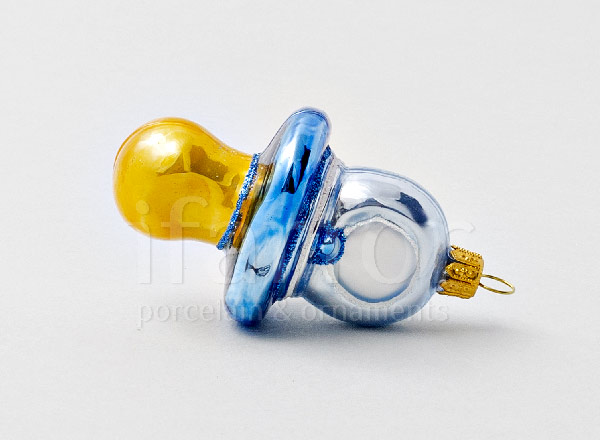 Елочная игрушка Детская соска голубая