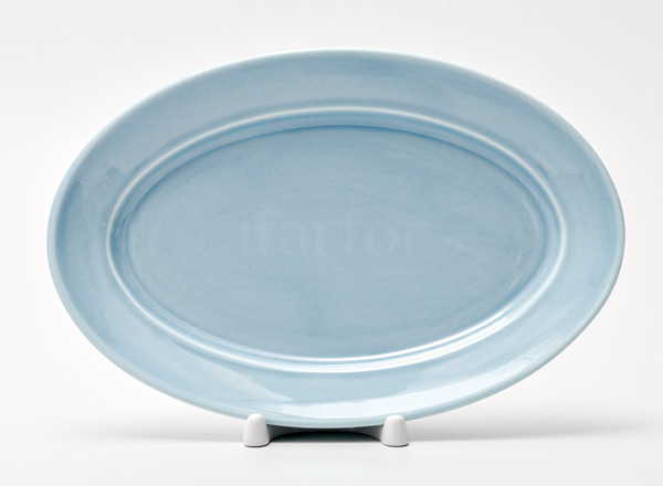 Dish/ platter oval Watercolor (blue) Prince