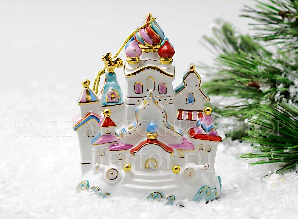 Christmas tree toy Marvelous island castle The Tale of Tsar Saltan.The Islands are Marvelous