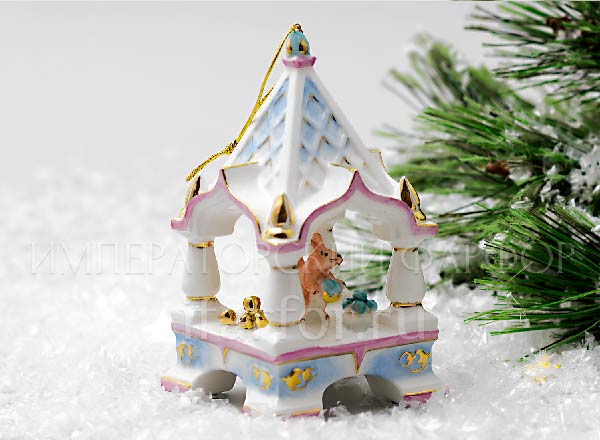 Christmas tree toy Squirrel in the mansion Squirrel in the Blue Tower
