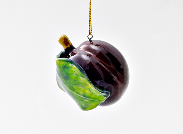 Елочная игрушка Слива малая