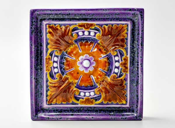 Изразец Розетка 2 сиреневый