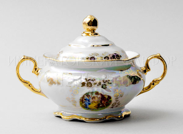 Sugar bowl Madonna Mother of Pearl Frederick Carlsbad