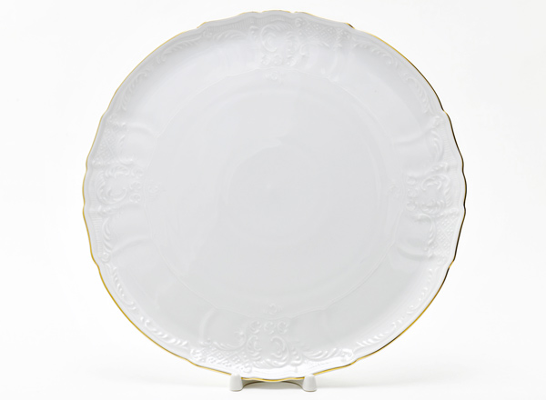 Dish/ platter for cake Bernadotte White Pattern Bernadotte