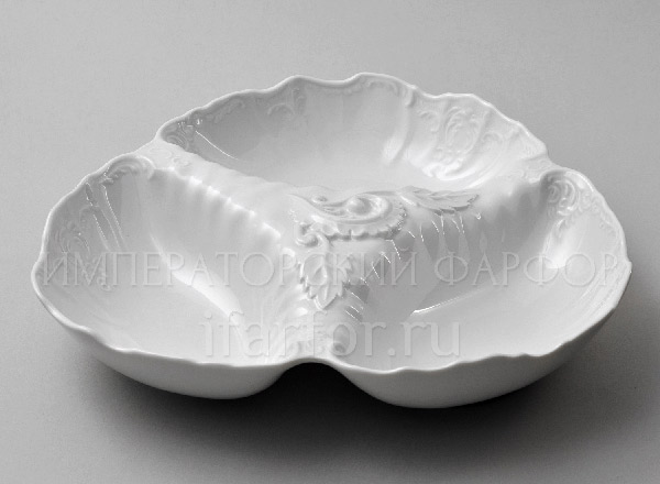 Compartmental dish Bernadotte Undecorated Bernadotte