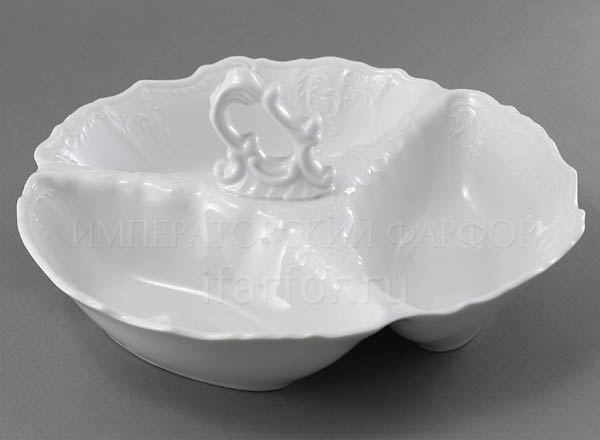 Compartmental dish Bernadotte Undecorated Bernadotte