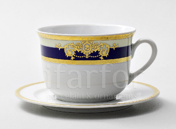 Cup and saucer tea Cobalt Tape Yana