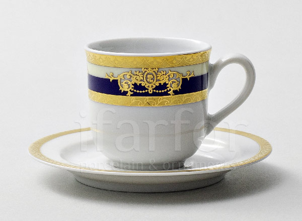 Cup and saucer Coffee Cobalt Tape Yana