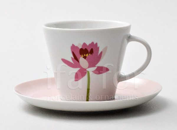 Cup and saucer tea Lotus TOM
