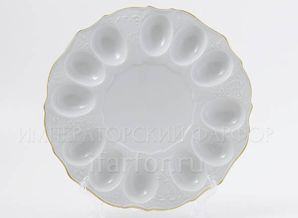 Tray for eggs Bernadotte White Pattern Bernadotte