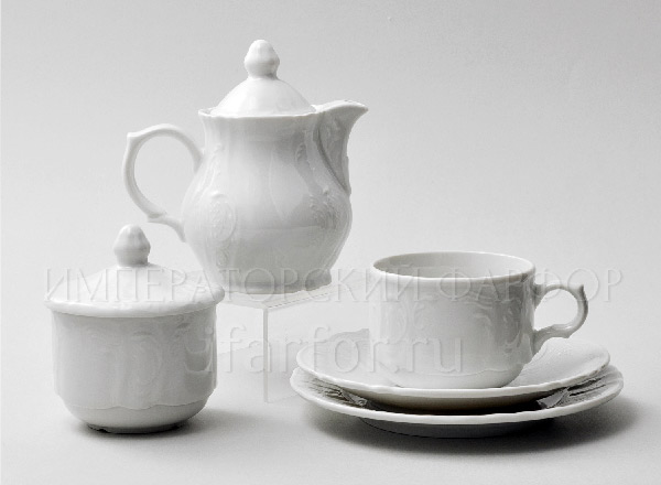 Tea Set Bernadotte Undecorated 6/22 Bernadotte