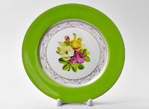 Plate dessert Rainbow Green