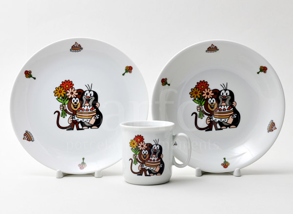 Set in a case for children in a gift box Mole at a birthday party THUN