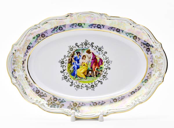 Dish/ platter oval Madonna Mother of Pearl Maria Teresa