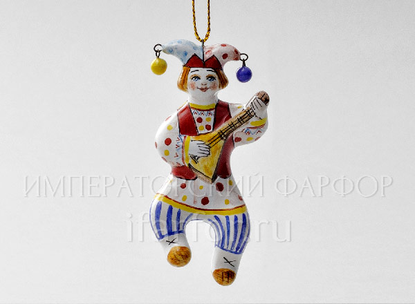 Елочная игрушка Скоморох танцующий