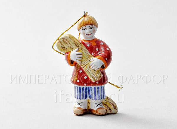 Елочная игрушка Мальчик со снопом