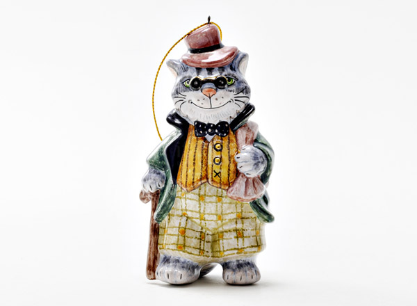Christmas tree toy Golden Key. Cat Basilio