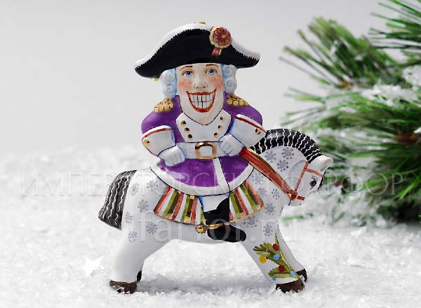 Christmas tree toy Nutcracker on horse