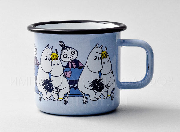Mug Friends Moomin Troll, Freken Snork, Mumla (Blue) 