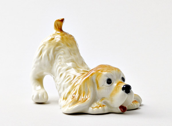 Sculpture Puppy springer spaniel red