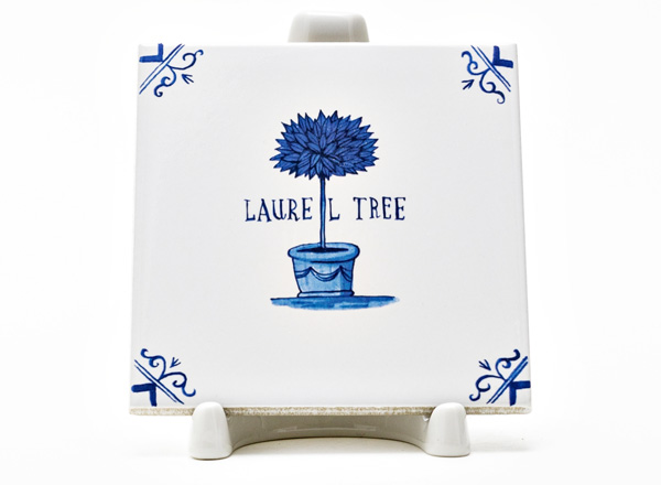 Tile Dutch. Laurel tree 