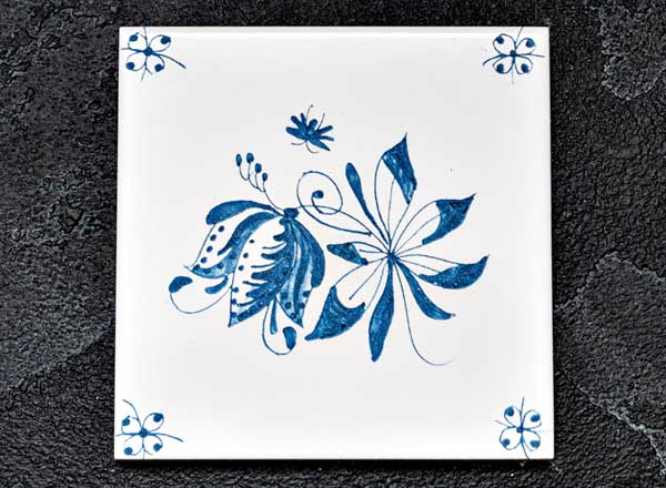 Tile Dutch. Flower 4 