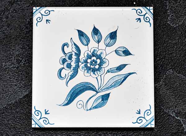 Tile Dutch. Flower 6 