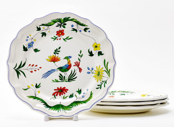 Set of plates dessert OISEAUX PARADIS GIEN Rochelle