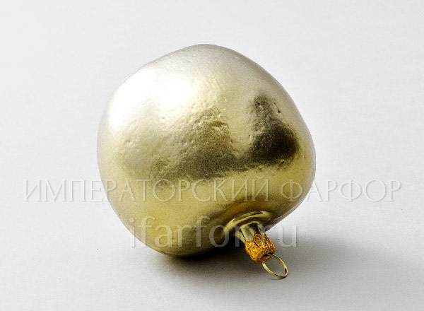 Елочная игрушка Ягоды и фрукты. Яблоко золотое