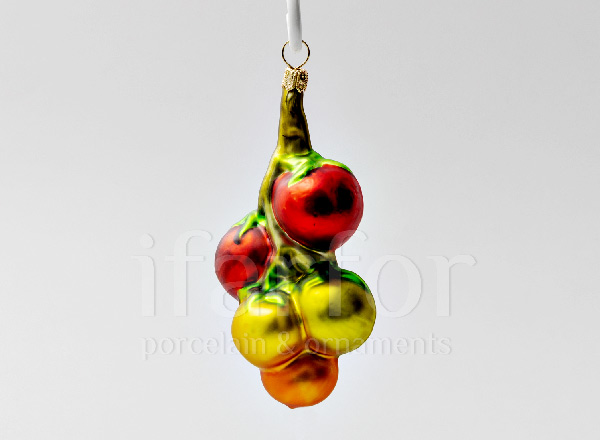 Елочная игрушка Ягоды и фрукты. Веточка помидорок