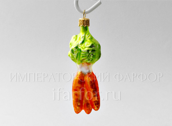 Елочная игрушка Ягоды и фрукты. Морковь