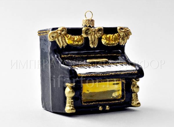Елочная игрушка Музыкальные инструменты. Пианино черное