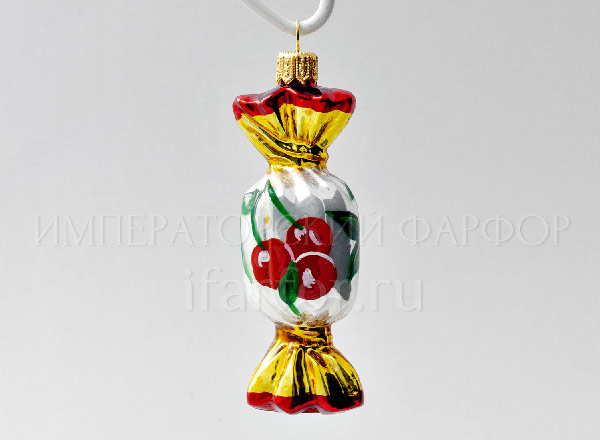 Christmas tree toy Square candy Candy. Cherry