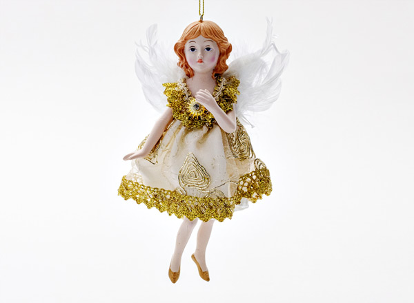 Christmas tree toy Angel in lace dress 2