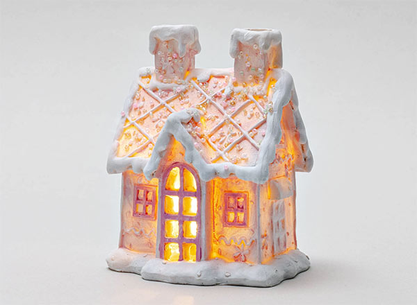 Новогоднее украшение Светящийся пряничный домик 1 LED