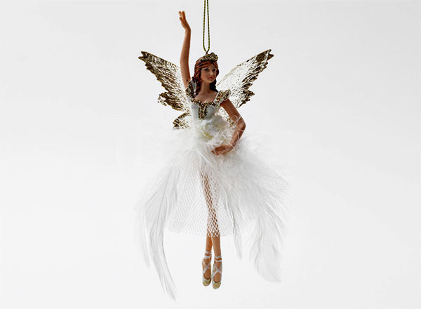 Christmas tree toy Fairy Dragee with gilded wings 1