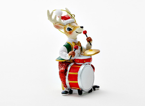 Christmas tree toy Deer with drum
