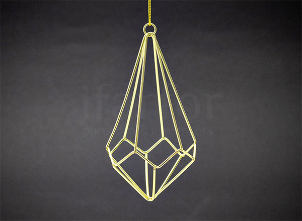 Christmas tree toy Wire diamond gold 2