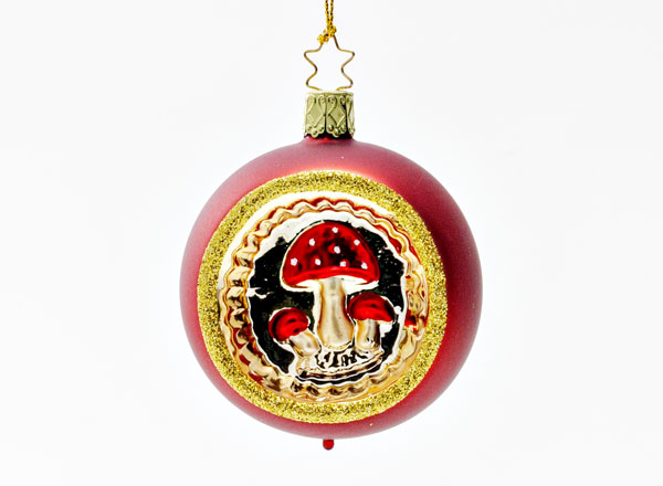 Christmas tree toy Reflector ball Mushrooms in forest