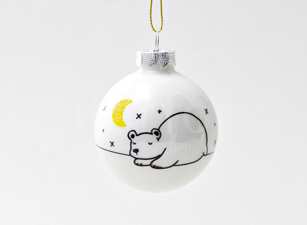 Елочная игрушка Шар Счастливый момент. Медвежонок