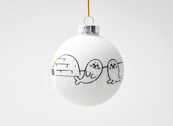 Елочная игрушка Шар Бельки