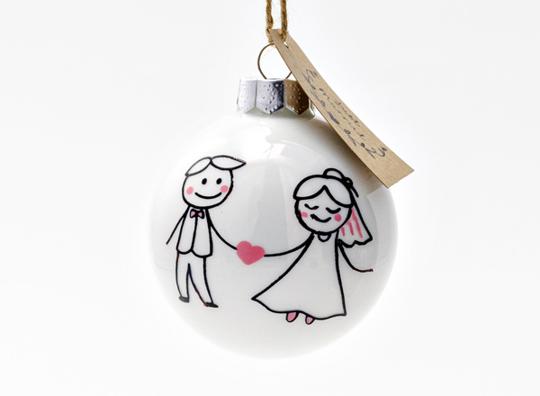 Елочная игрушка Шар Jast married