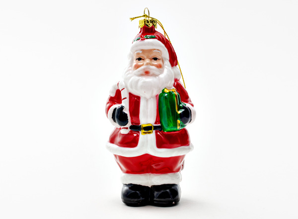 Christmas tree toy Santa Claus with gift
