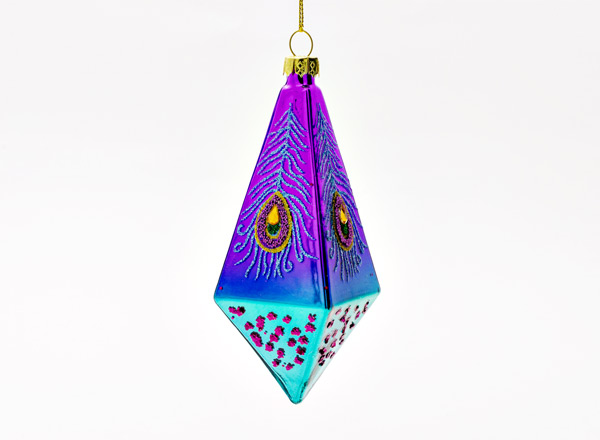 Christmas tree toy Crystal 2 Peacock feather