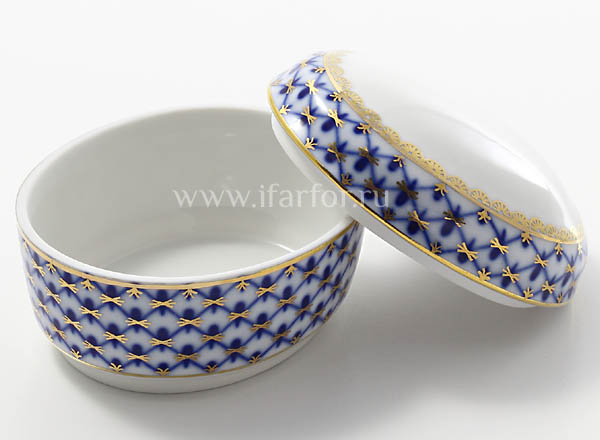 Dressing box Cobalt net Oval