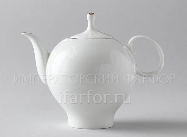 Teapot brewing Gold edging Apple